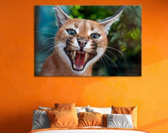 Caracal Print: Original Wildlife Art, Big Cat Decor (8x10 Inches