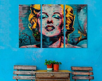 Marilyn Monroe Pop Art Canvas Print: Retro Modern Wall Decor