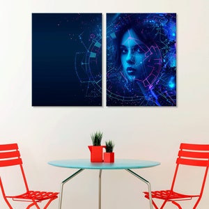 Virgo Zodiac Sign Symbol Canvas Print, Astrology Wall Art, Horoscope Decor, Celestial Virgo Canvas Art, Personalized Zodiac Gift, Virgo