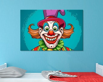 Tableau Tulup Sur Toile – Clown Sur Une Corde – 60x120 Cm – Art Moderne Imprimé