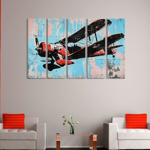 Vintage Airplane Wall Art, Vintage, Airplane, Aviation, Retro Decor, Aircraft Art, Vintage Plane, Pilot Gift, Aviation Decor, Plane Wall Art