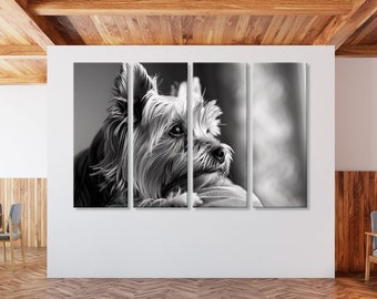 Yorkshire Terrier Canvas Print: Modern Dog Lover Wall Art