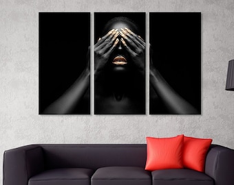 Gold Black Art Canvas Print