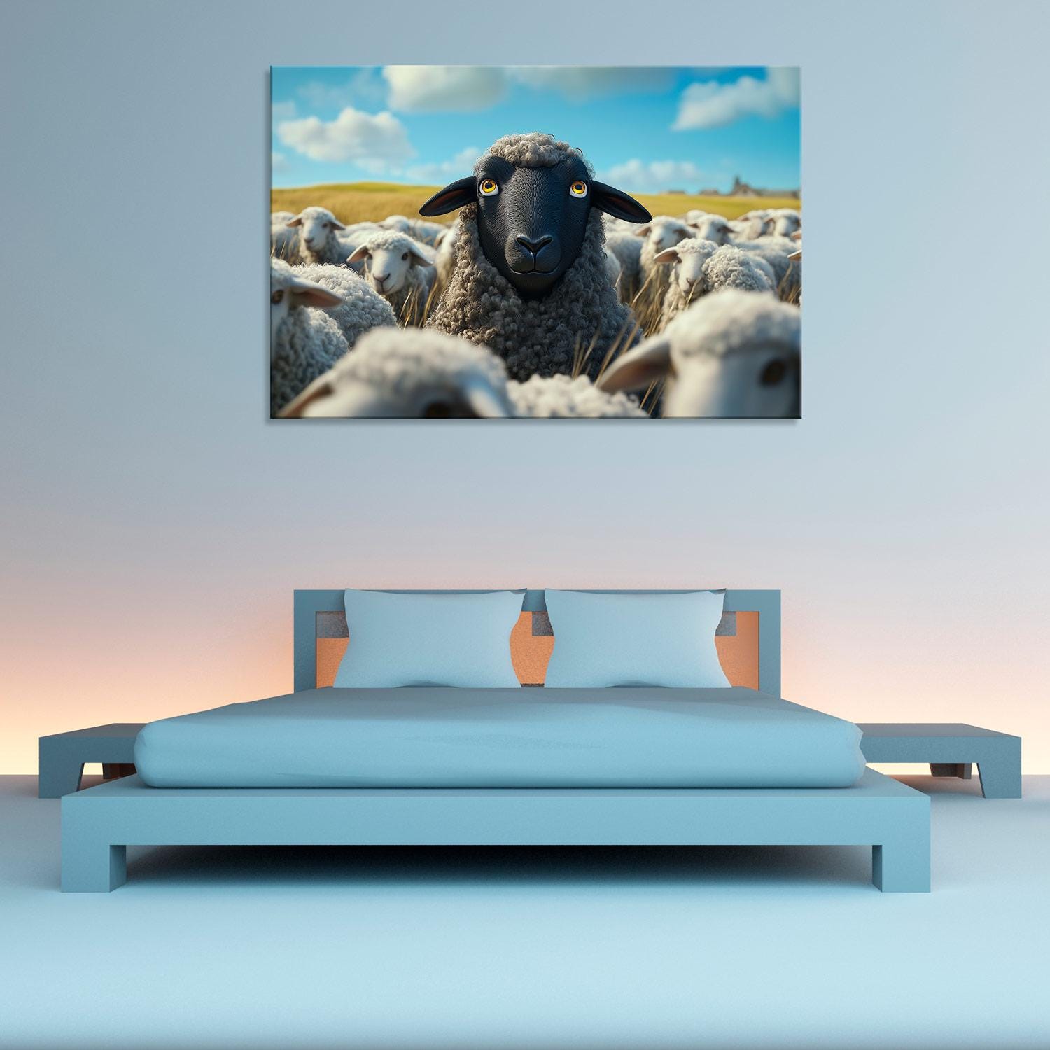 Black Sheep Among White Sheep – Unique Nature Art for a Bold