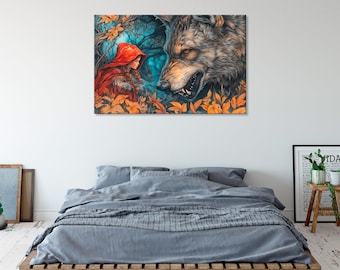 Little Red Riding Hood and the Big Bad Wolf – Fairytale Wall Art