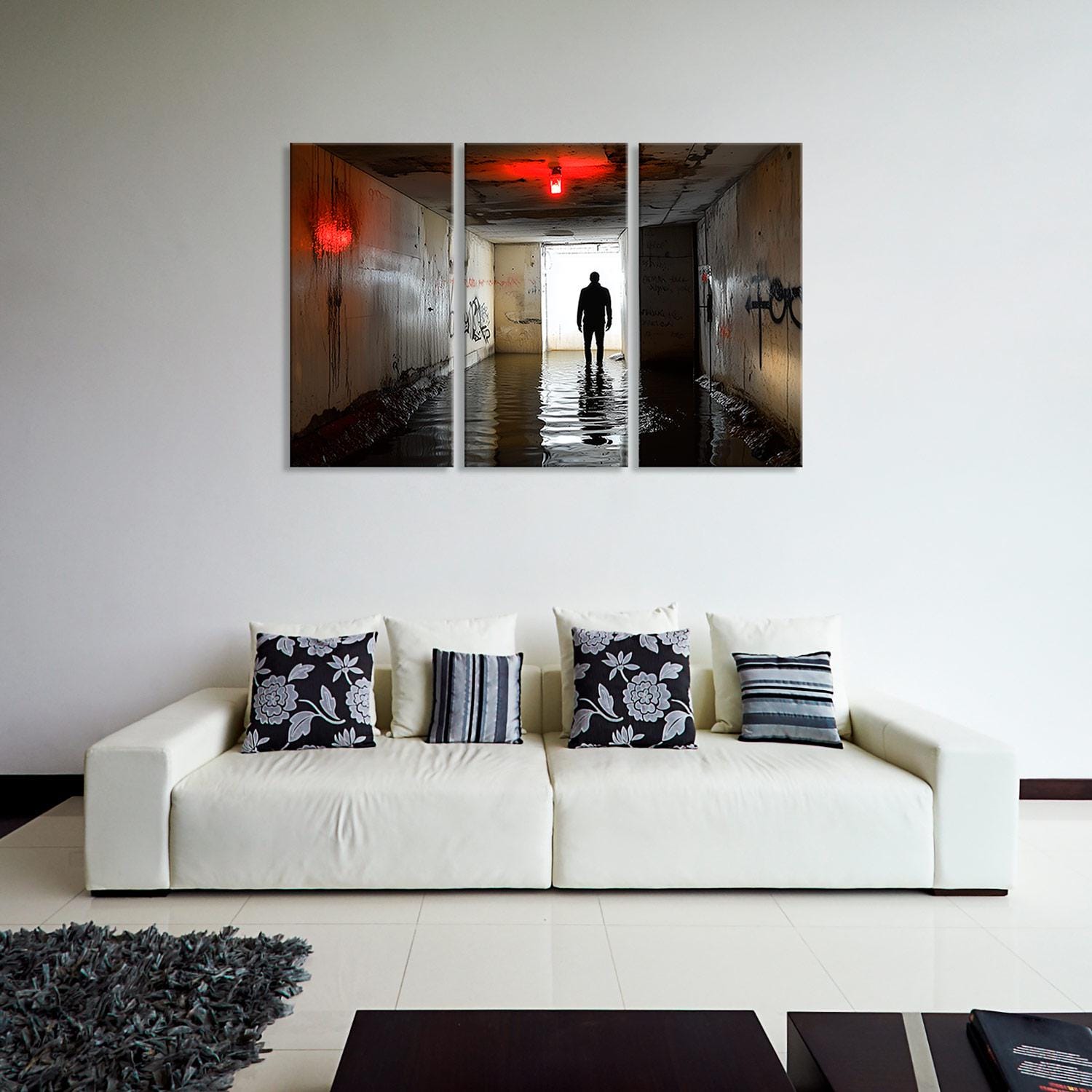 地下室のストーカーのシルエット - ユニークな空間のための雰囲気のあるダークアート - Etsy 日本, image size:1500x1500