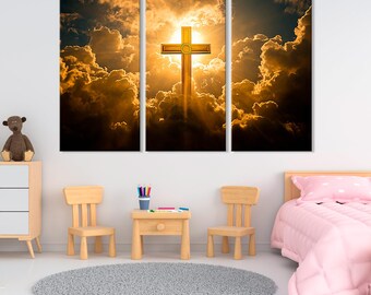 Christian Cross in the Clouds: A Symbol of Faith and Hope