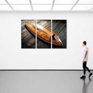 Lacquered Surfboard Canvas Print, Rustic Surfing Wall Art, Coastal Decor, Surfboard Beach Art, Ocean Rustic Decor, Surf Culture Canvas