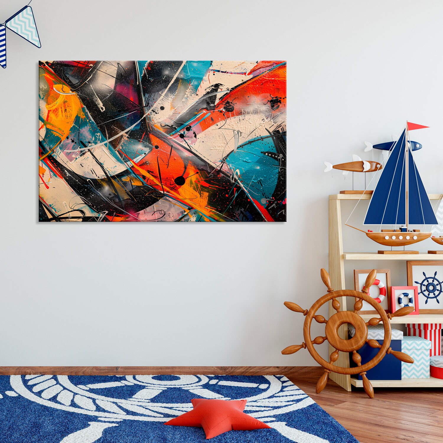 Graffiti Abstraction Canvas Print: Modern Urban Wall Art - Etsy