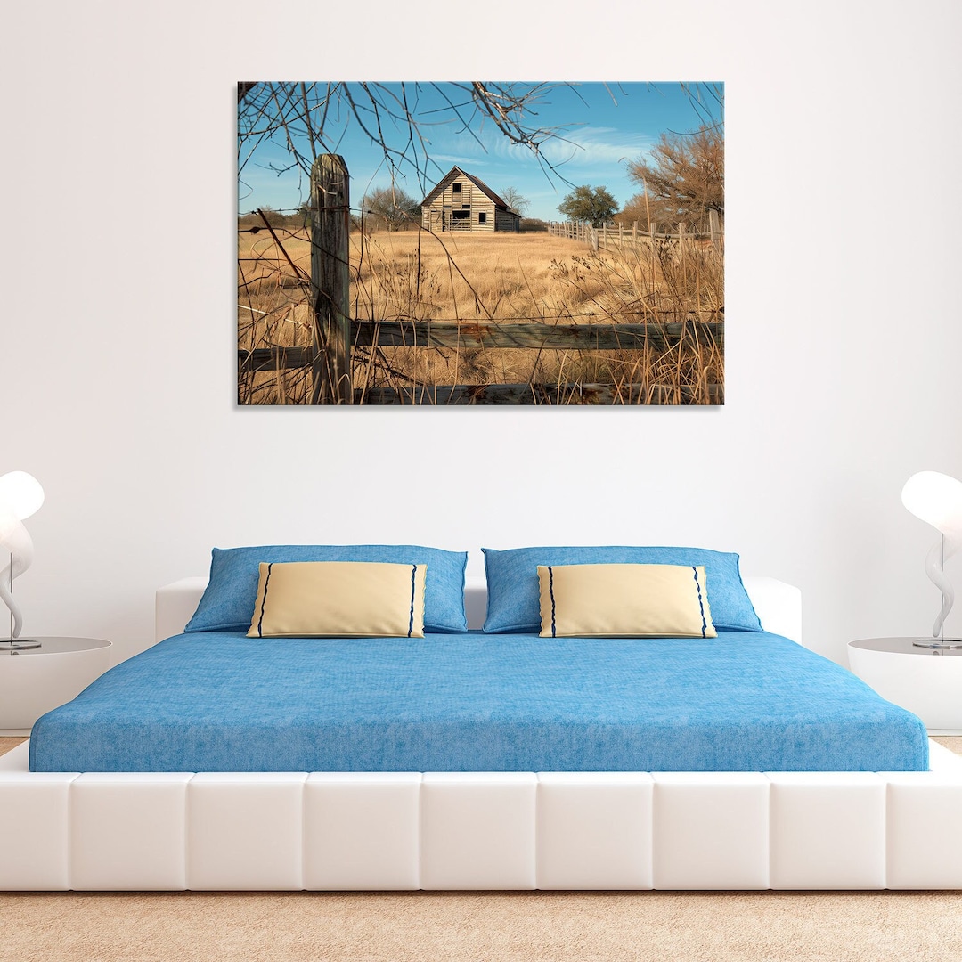Vintage Farmhouse Home Canvas Print, Rustic Country Wall Art, Vintage ...