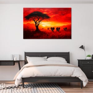 Savanna Majesty: Elephants at Sunrise