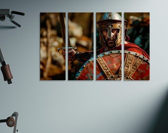 Spartan Warrior Canvas Print: Heroic Strength Decor