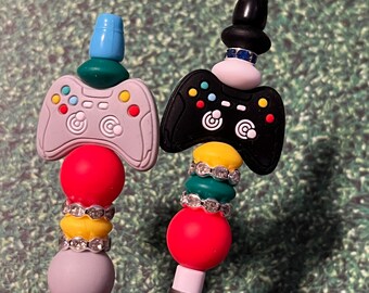 Gamer Controller Beaded Pencil: Handmade Silicone Accessory