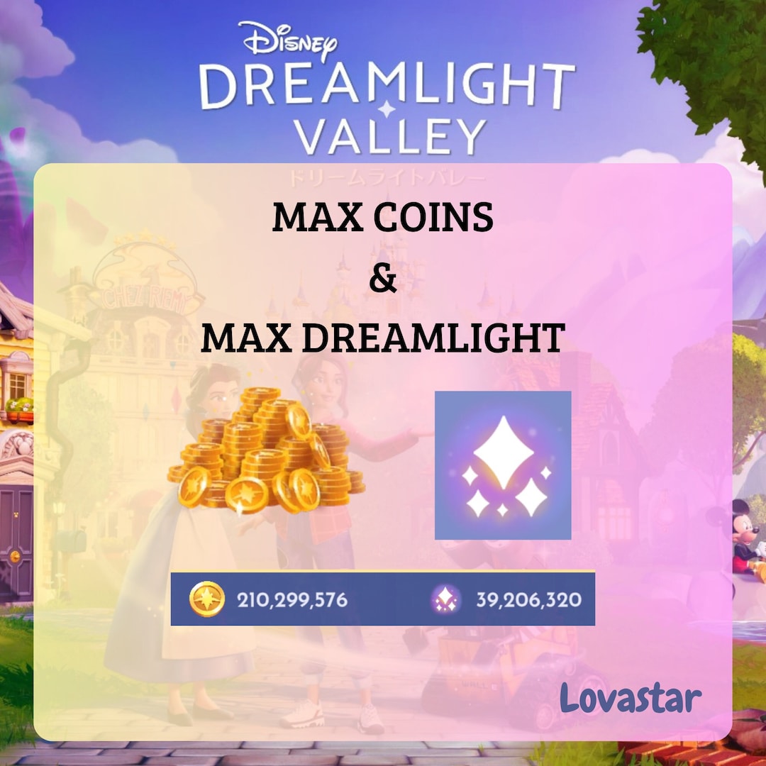 Dreamlight Valley MAX CURRENCY SET Max Coin and Max Dreamlight - Etsy