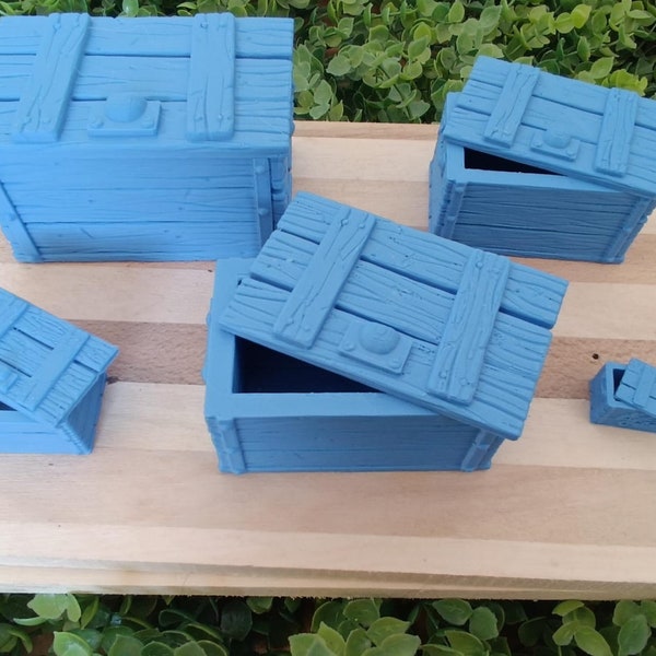 Small Boxes Printed in PLA - Natural Charm Imitating Wood - Various Sizes Available