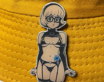 Anime Waifu Velma NSFW | Resin Coated Shrink Plastic Pin