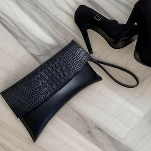 Damen Clutch Schnittmuster Taschenschnittmuster Leder DIY Pdf Download Leder Geldbörse Anleitung