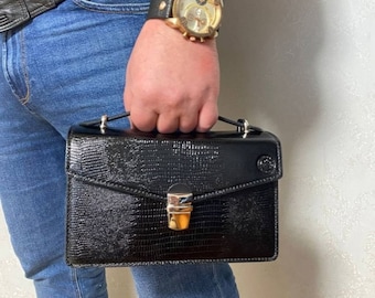 Patrón de bolso para hombre, artesanía en cuero, bolso elegante, moda DIY