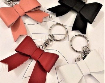 Leather Bow Keychain Pattern - DIY Leathercraft