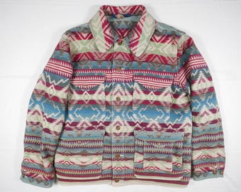 Polo Ralph Lauren Jacket Limited Aztec Southwestern Indian Wool RARE XL