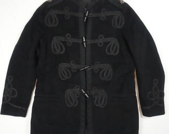 Kurtka Polo Ralph Lauren z ozdobą w kolorze czarnym, z wełny, z ozdobą Toggle Crest, rzadka, rozmiar S