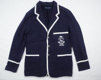 Chaqueta tipo blazer Ralph Lauren Blue Label Sport Coat Navy Crest RARA 10
