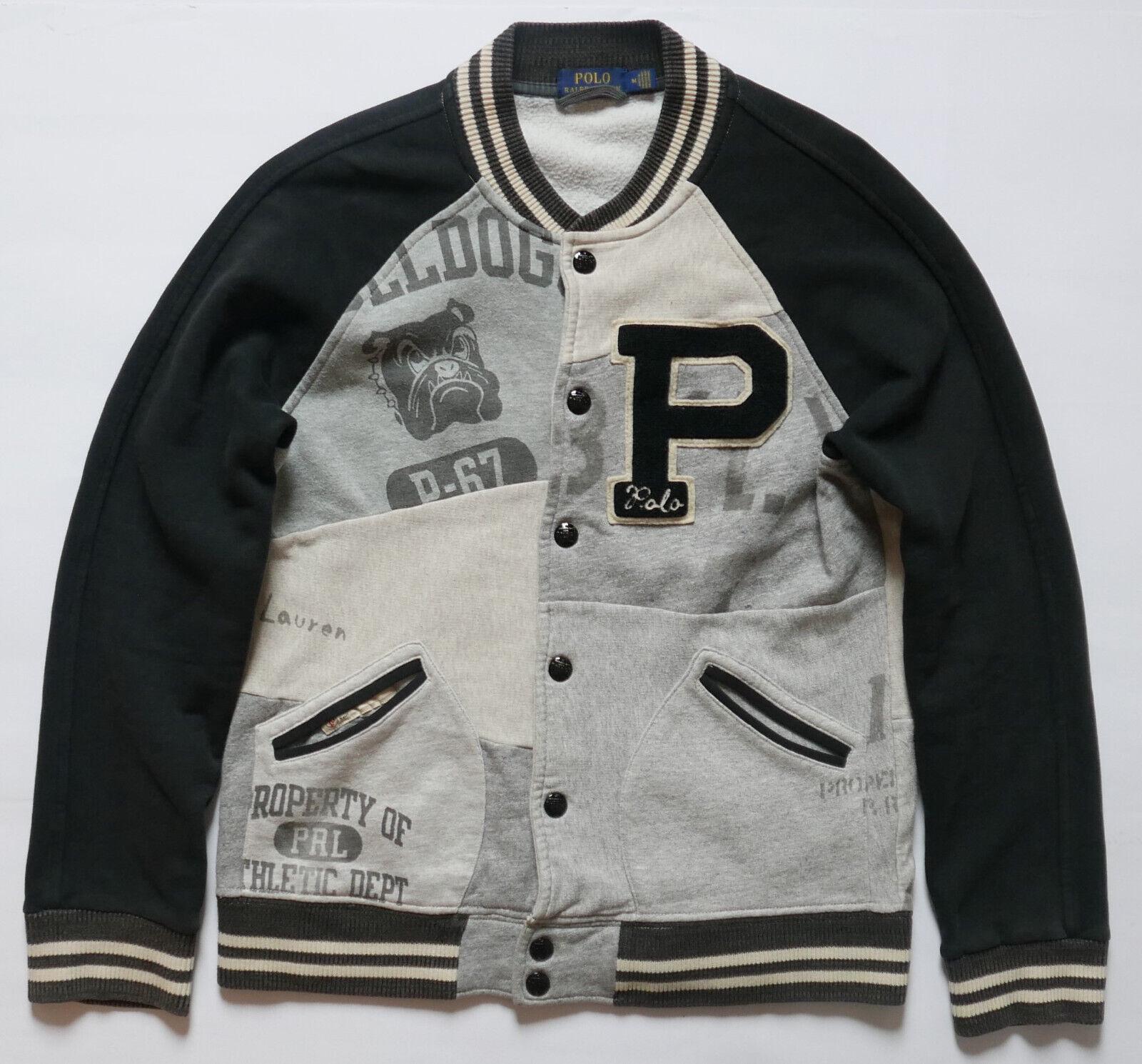 ジャケット・アウター POLO by RALPH LAUREN BULLDOG Jacket Polo Ralph Lauren Jacket Bomber Varsity Patchwork P Bulldog