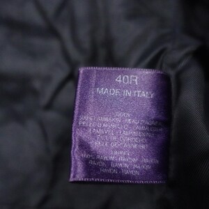 Ralph Lauren Purple Label Blazer Jacket Leather Black Italy RARE 40R image 4
