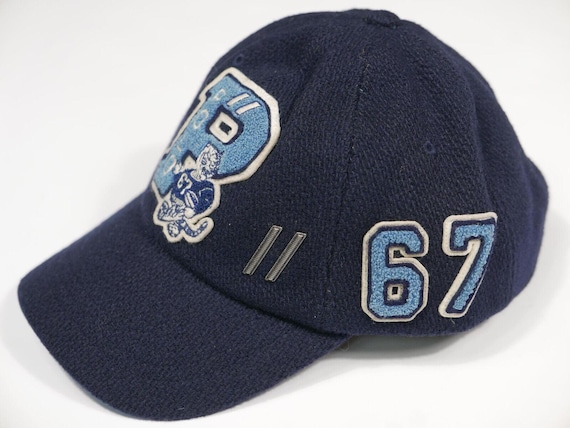 Polo Ralph Lauren Cap Hat Tiger P Letterman Patches Wool Navy
