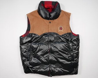 Chaqueta tipo chaleco de la colección Hilfiger, acolchada, con escudo reversible y plumón de búfalo, talla única