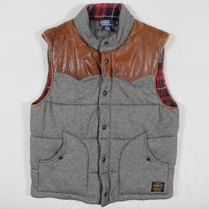 Ralph Lauren Leather Vest - Etsy