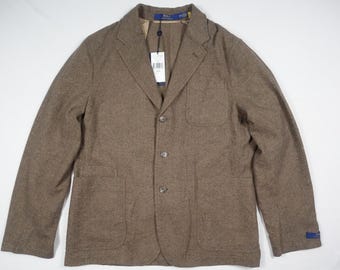 Chaqueta tipo blazer Polo Ralph Lauren Sport Coat Espiga Marrón Corte Moderno Nueva con Etiquetas Talla 42