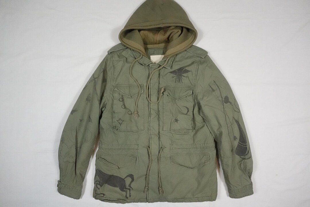 Ralph Lauren Denim & Supply Jacket Military Hooded M-65 Aztec