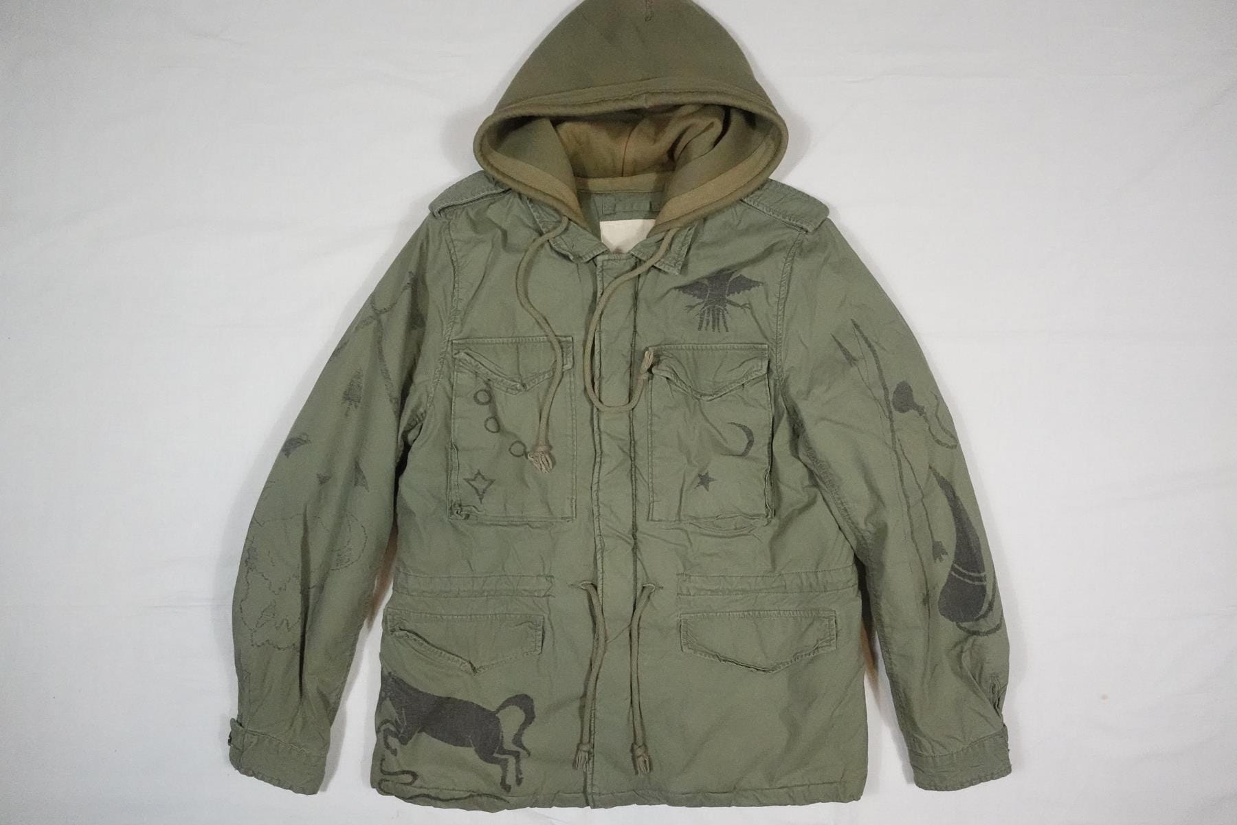 ジャケット・アウター DENIM&SUPPLY RALPH LAUREN Ralph Lauren Denim & Supply Jacket Military Hooded M-65 Aztec