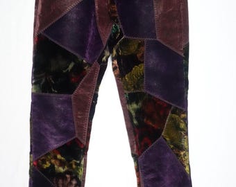 Ralph Lauren Purple Label Pants Pantchwork Velvet 50th Anniversary NWOT 29