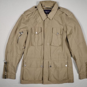 Ralph Lauren Purple Label Jacket Manteau Safari Beige Army Utility Military RARE S
