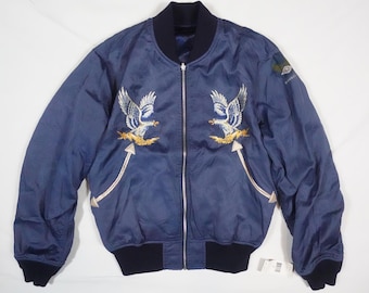 RRL Double Ralph Lauren Jacket Bomber Military Reversible Souvenir Eagle NWT M