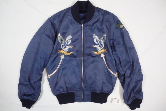 RRL Double Ralph Lauren Jacket Bomber Military Reversible Souvenir