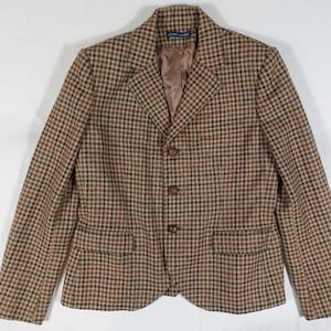 Ralph Lauren wool check Jacket 90’s OLD Vintage 90's Polo Ralph Lauren plaid wool check jacket