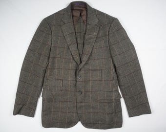 Chaqueta tipo blazer Ralph Lauren Purple Label, de lana con estampado de pata de gallo, nueva sin etiquetas, talla 40.