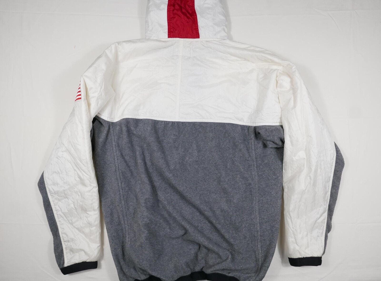 Ralph Lauren Polo Jeans Jacket Fleece NASA USA Flag Zip Vintage 