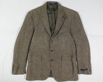 Chaqueta blazer Polo Ralph Lauren Tweed Italia Lino Seda 40
