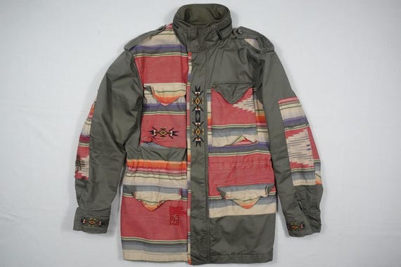 Polo Ralph Lauren Jacket M-65 Military Aztec Indian Serape