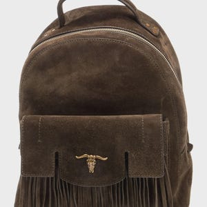 Suede Fringe Backpack - Etsy display picture 1