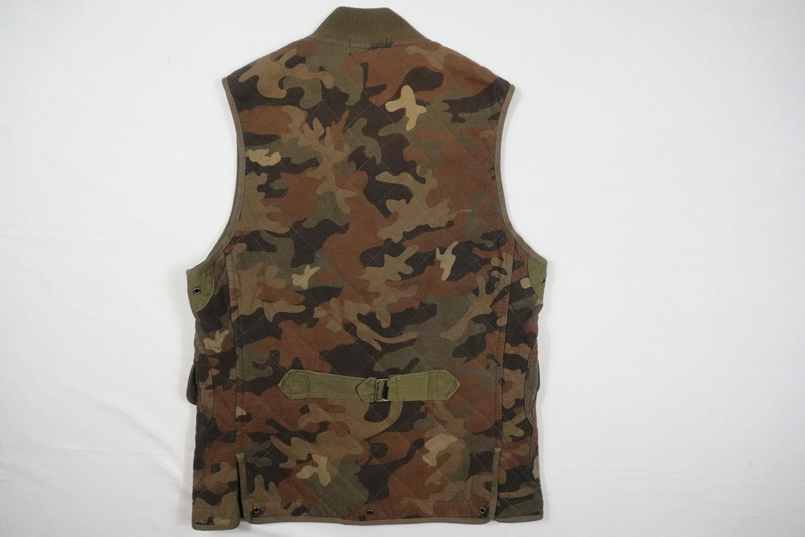 Polo Ralph Lauren Vest Camo Moro Quilted Tactical Field Fishing 