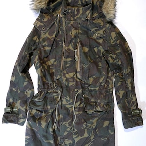 Polo Ralph Lauren Jacket Parka Camo Military Fur Tactical Sportsman Coat XS