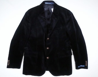 Polo Ralph Lauren Blazer Jacket Sport Coat Corduroy Navy Rugby NWT 44