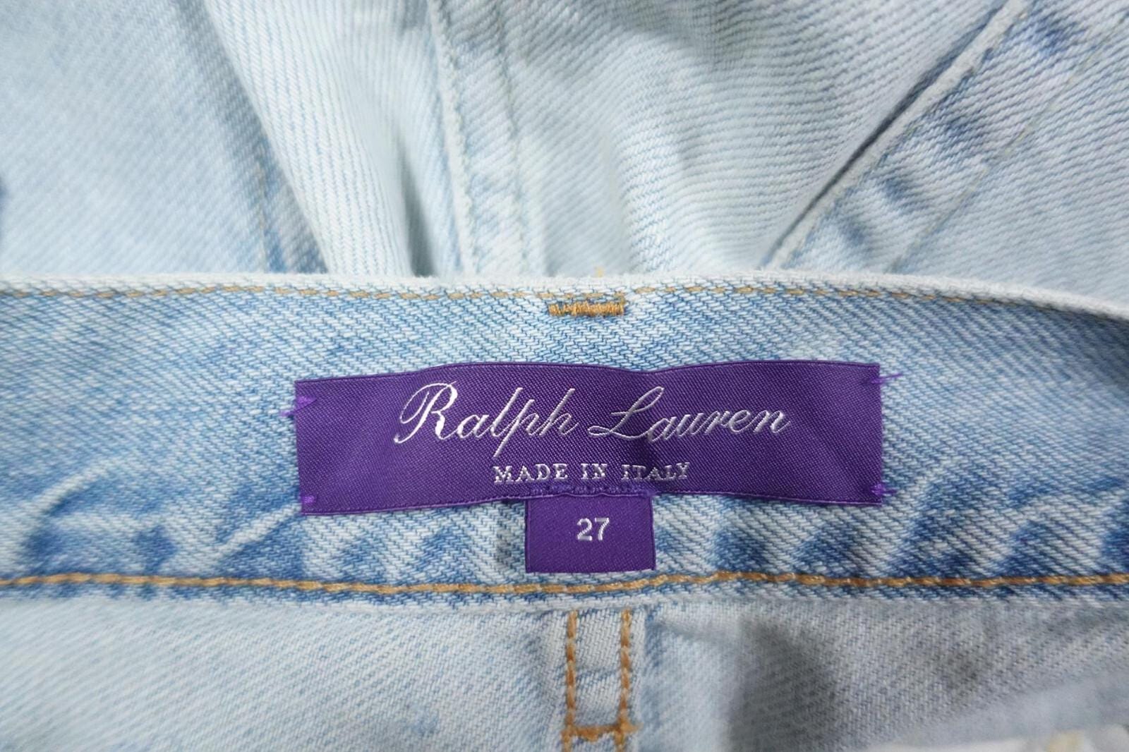 Ralph Lauren Purple Label Jeans Pants Denim Patchwork Sequins RARE 