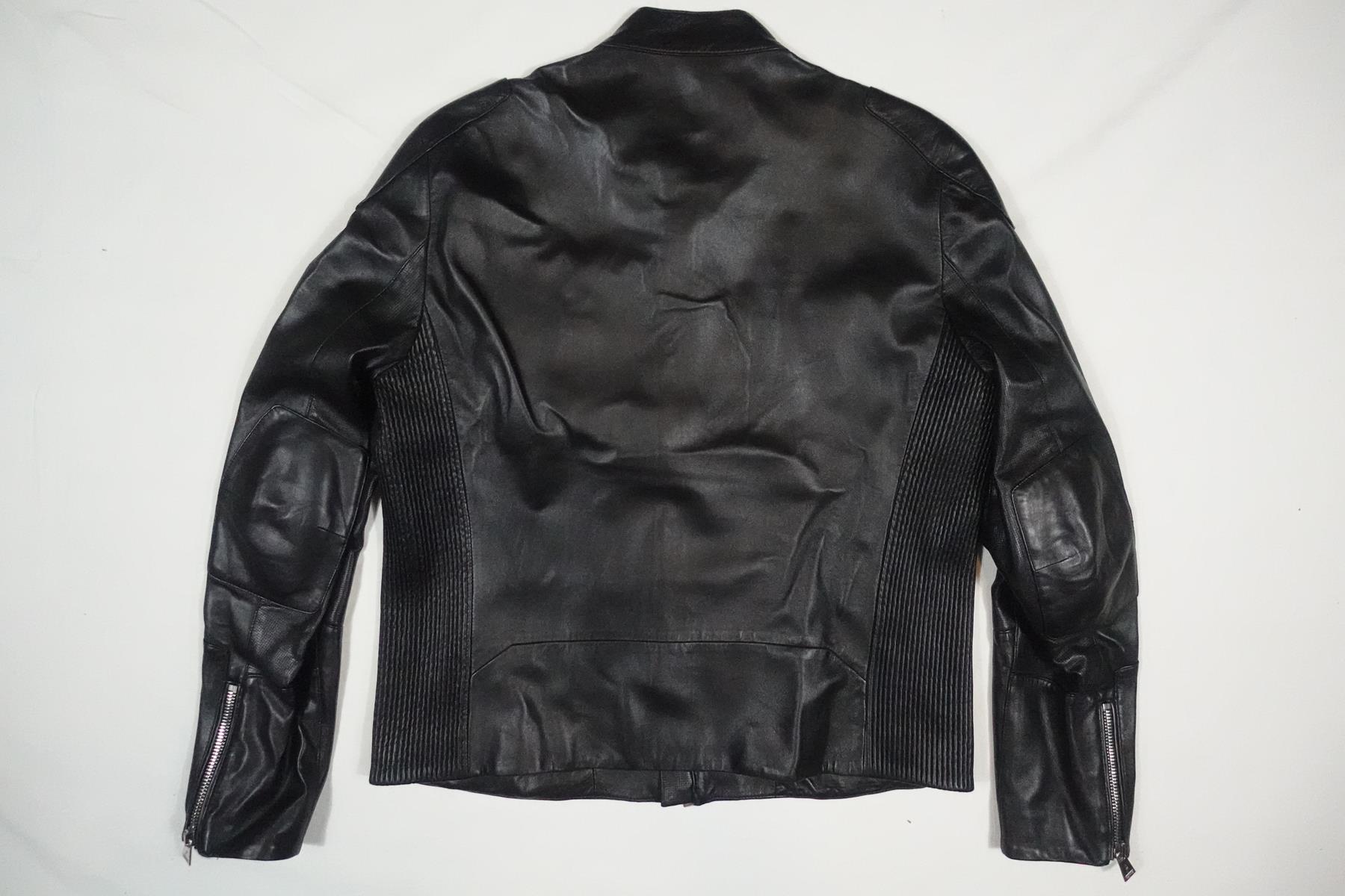 Ralph Lauren Black Label Jacket Motorcycle Biker Leather Bomber