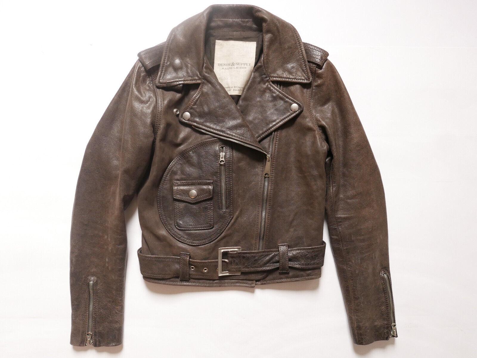 デニム＆サプライ　ラルフローレン　ライダースジャケット　レザージャケット 2025年最新】Denim & Supply Ralph Lauren レザージャケット